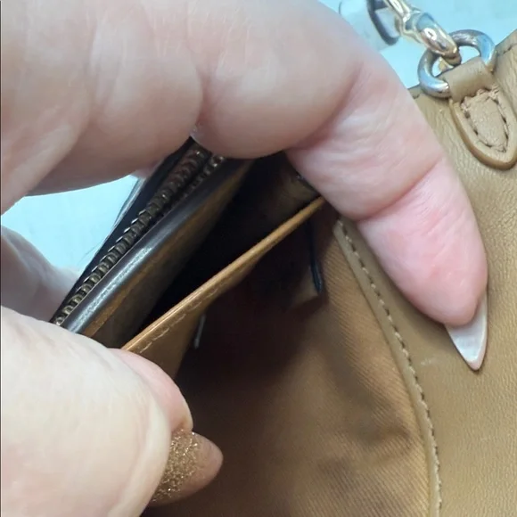 Coach Anna Foldover Clutch Crossbody Bag in Signature Canvas.